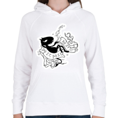 PRINTFASHION Disenchantment Luci - Női kapucnis pulóver - Fehér