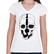 PRINTFASHION Dishonored - Női V-nyakú póló - Fehér női póló