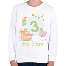 PRINTFASHION Díszes születésnapi minta - Gyerek pulóver - Fehér gyerek pulóver, kardigán