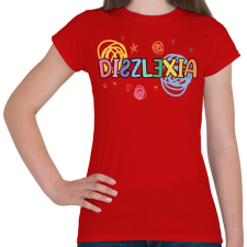 PRINTFASHION Diszlexia - Női póló - Piros női póló