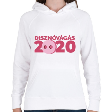 PRINTFASHION Disznóvágás 2020 - Női kapucnis pulóver - Fehér