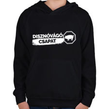 PRINTFASHION Disznóvágás csapat - Gyerek kapucnis pulóver - Fekete gyerek pulóver, kardigán