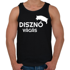 PRINTFASHION Disznóvágás - fehér - Férfi atléta - Fekete atléta, trikó