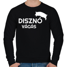 PRINTFASHION Disznóvágás - fehér - Férfi pulóver - Fekete férfi pulóver, kardigán