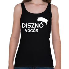 PRINTFASHION Disznóvágás - fehér - Női atléta - Fekete női trikó