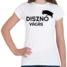 PRINTFASHION Disznóvágás - fekete - Női póló - Fehér női póló