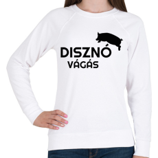 PRINTFASHION Disznóvágás - fekete - Női pulóver - Fehér