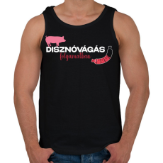 PRINTFASHION Disznóvágás folyamatban - Férfi atléta - Fekete