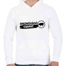 PRINTFASHION disznovago csapat - Férfi kapucnis pulóver - Fehér