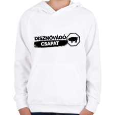 PRINTFASHION disznovago csapat - Gyerek kapucnis pulóver - Fehér gyerek pulóver, kardigán