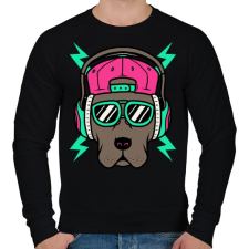 PRINTFASHION Divatkutya - Férfi pulóver - Fekete férfi pulóver, kardigán