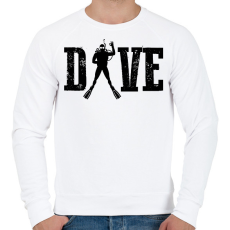 PRINTFASHION Dive - Búvár - Férfi pulóver - Fehér