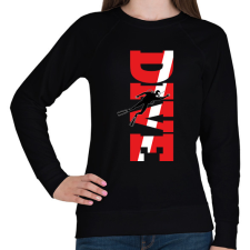 PRINTFASHION Dive - Búváros, piros,fehér - Női pulóver - Fekete női pulóver, kardigán
