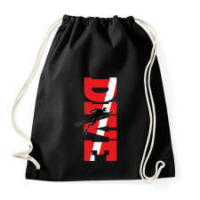 PRINTFASHION Dive - Búváros, piros,fehér - Sportzsák, Tornazsák - Fekete tornazsák