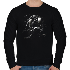 PRINTFASHION Diver - búvár - Férfi pulóver - Fekete férfi pulóver, kardigán