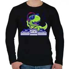 PRINTFASHION dj dino - Férfi hosszú ujjú póló - Fekete férfi póló