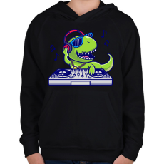 PRINTFASHION dj dino - Gyerek kapucnis pulóver - Fekete