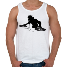PRINTFASHION Dj - Férfi atléta - Fehér atléta, trikó
