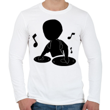 PRINTFASHION dj - Férfi hosszú ujjú póló - Fehér férfi póló