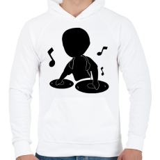 PRINTFASHION dj - Férfi kapucnis pulóver - Fehér