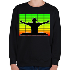 PRINTFASHION Dj - Gyerek pulóver - Fekete gyerek pulóver, kardigán