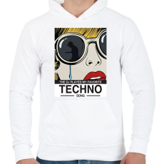 PRINTFASHION DJ lejátszotta a kedvenc számom - Férfi kapucnis pulóver - Fehér