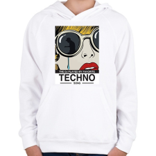PRINTFASHION DJ lejátszotta a kedvenc számom - Gyerek kapucnis pulóver - Fehér gyerek pulóver, kardigán