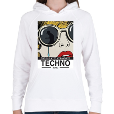 PRINTFASHION DJ lejátszotta a kedvenc számom - Női kapucnis pulóver - Fehér női pulóver, kardigán