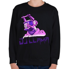 PRINTFASHION Dj LLama - Gyerek pulóver - Fekete gyerek pulóver, kardigán