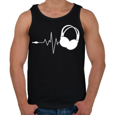 PRINTFASHION DJ love - Férfi atléta - Fekete atléta, trikó