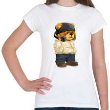 PRINTFASHION DJ maci - lemezlovas - Női póló - Fehér női póló