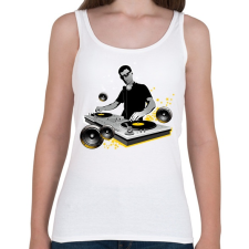 PRINTFASHION Dj mixer - Női atléta - Fehér női trikó