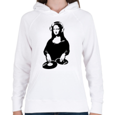 PRINTFASHION Dj Mona Lisa - Női kapucnis pulóver - Fehér
