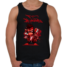 PRINTFASHION dj monkey - Férfi atléta - Fekete atléta, trikó