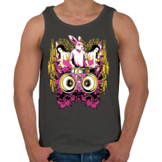 PRINTFASHION DJ Nyúl - Férfi atléta - Sötétszürke