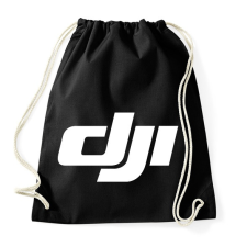 PRINTFASHION Dji logo - Sportzsák, Tornazsák - Fekete tornazsák