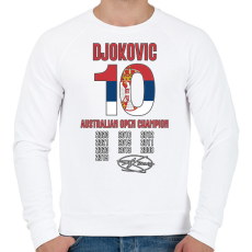 PRINTFASHION Djokovic - Australian Open - Férfi pulóver - Fehér