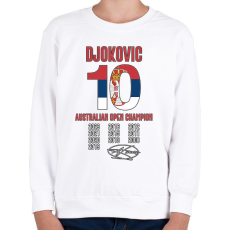 PRINTFASHION Djokovic - Australian Open - Gyerek pulóver - Fehér