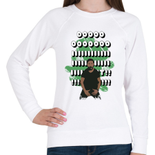 PRINTFASHION DO IT  - Női pulóver - Fehér női pulóver, kardigán