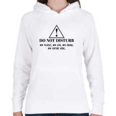 PRINTFASHION Do not disturb! - Női kapucnis pulóver - Fehér