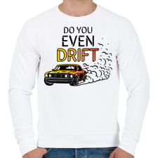 PRINTFASHION Do you even drift - Férfi pulóver - Fehér férfi pulóver, kardigán
