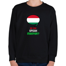 PRINTFASHION DO YOU SPEAK - Gyerek pulóver - Fekete gyerek pulóver, kardigán