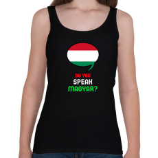 PRINTFASHION DO YOU SPEAK - Női atléta - Fekete