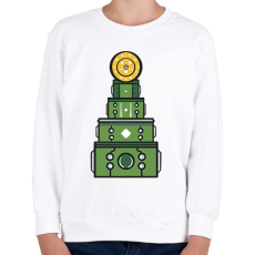 PRINTFASHION Dob karácsonyfa - Gyerek pulóver - Fehér