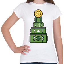 PRINTFASHION Dob karácsonyfa - Női póló - Fehér női póló