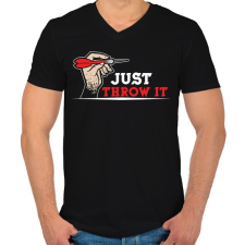 PRINTFASHION Dobd el! - Férfi V-nyakú póló - Fekete férfi póló