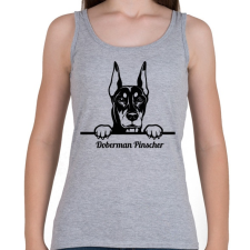 PRINTFASHION Doberman Pinscher - Női atléta - Sport szürke női trikó