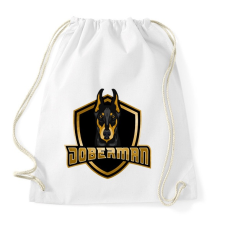 PRINTFASHION Doberman - Sportzsák, Tornazsák - Fehér tornazsák