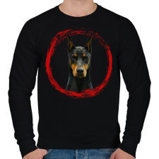 PRINTFASHION dobi kutyus - férfi - Férfi pulóver - Fekete férfi pulóver, kardigán