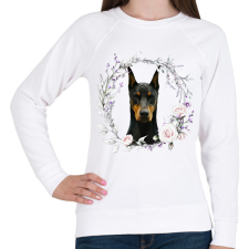 PRINTFASHION dobi kutyus - női - Női pulóver - Fehér női pulóver, kardigán